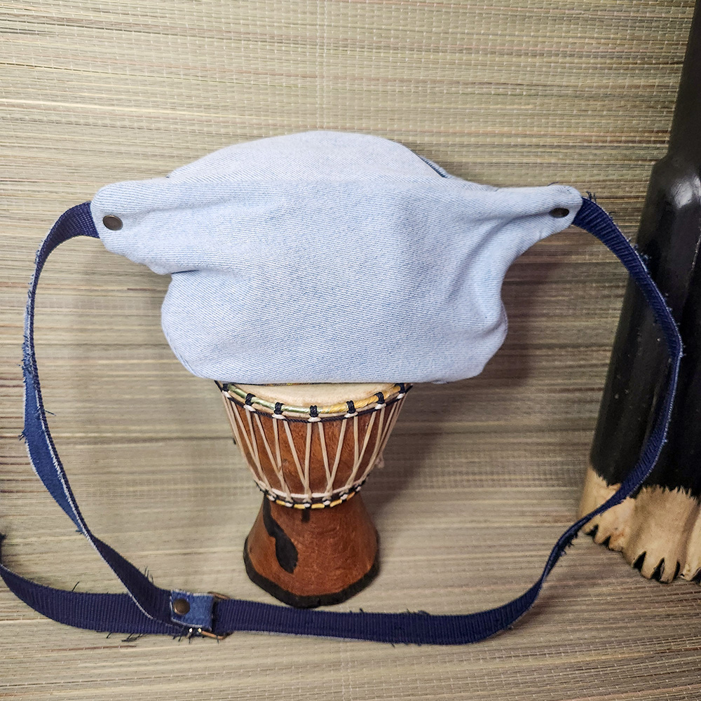 Bauchtasche aus recyceltem Jeansstoff | Handgefertigtes Unikat | Bauchtasche mit Motiv