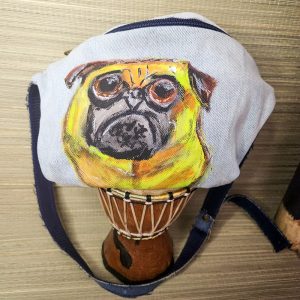 Bauchtasche aus recyceltem Jeansstoff | Handgefertigtes Unikat | Bauchtasche mit Motiv