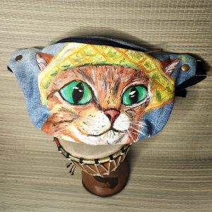 Bauchtasche aus recyceltem Jeansstoff | Handgefertigtes Unikat | Bauchtasche mit Motiv