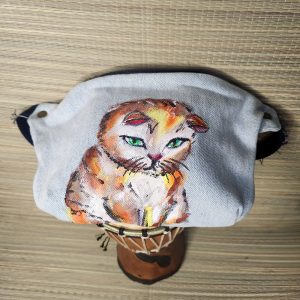 Bauchtasche aus recyceltem Jeansstoff | Handgefertigtes Unikat | Bauchtasche mit Motiv