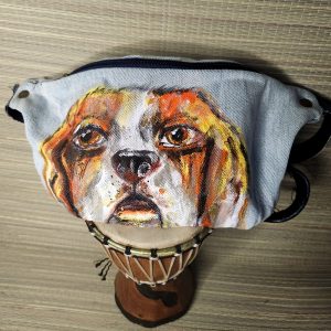 Bauchtasche aus recyceltem Jeansstoff | Handgefertigtes Unikat | Bauchtasche mit Motiv