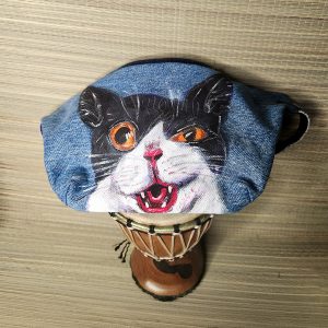 Bauchtasche aus recyceltem Jeansstoff | Handgefertigtes Unikat | Bauchtasche mit Motiv