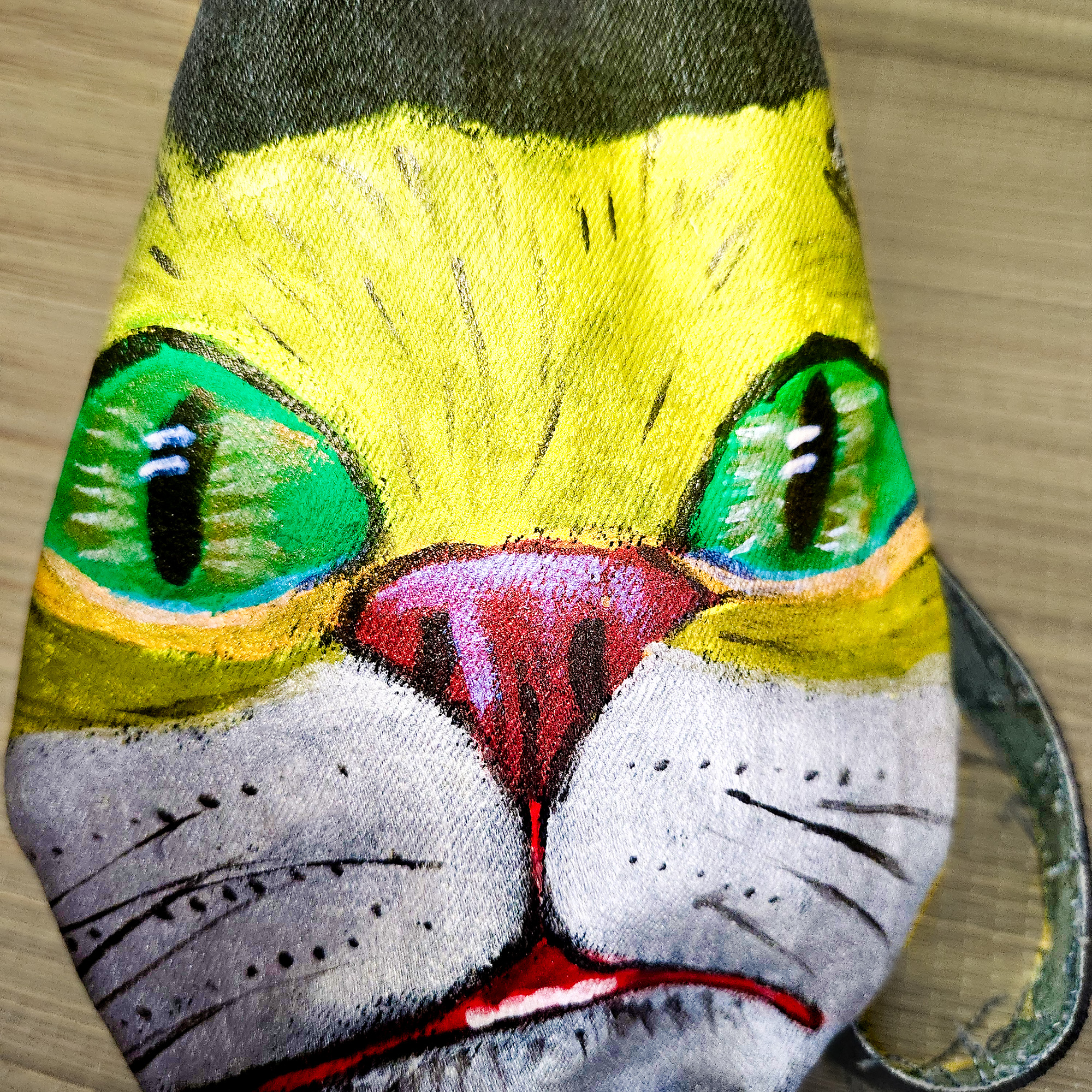 Tasche in Katzenform aus recyceltem Jeansstoff | Handgefertigtes Unikat | Rucksack mit Motiv