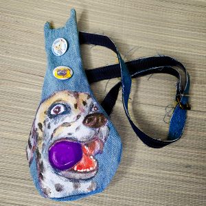 Tasche in Katzenform aus recyceltem Jeansstoff | Handgefertigtes Unikat | Rucksack mit Motiv