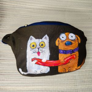 Bauchtasche aus recyceltem Jeansstoff | Handgefertigtes Unikat | Bauchtasche mit Motiv