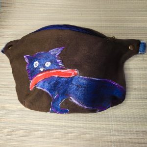 Bauchtasche aus recyceltem Jeansstoff | Handgefertigtes Unikat | Bauchtasche mit Motiv