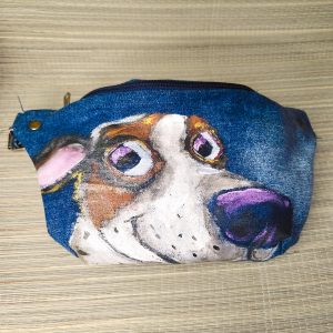 Bauchtasche aus recyceltem Jeansstoff | Handgefertigtes Unikat | Bauchtasche mit Motiv