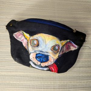 Bauchtasche aus recyceltem Jeansstoff | Handgefertigtes Unikat | Bauchtasche mit Motiv
