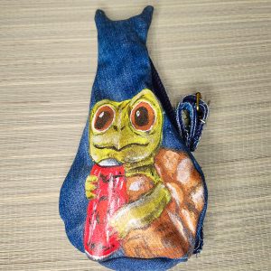 Tasche in Katzenform aus recyceltem Jeansstoff | Handgefertigtes Unikat | Rucksack mit Motiv