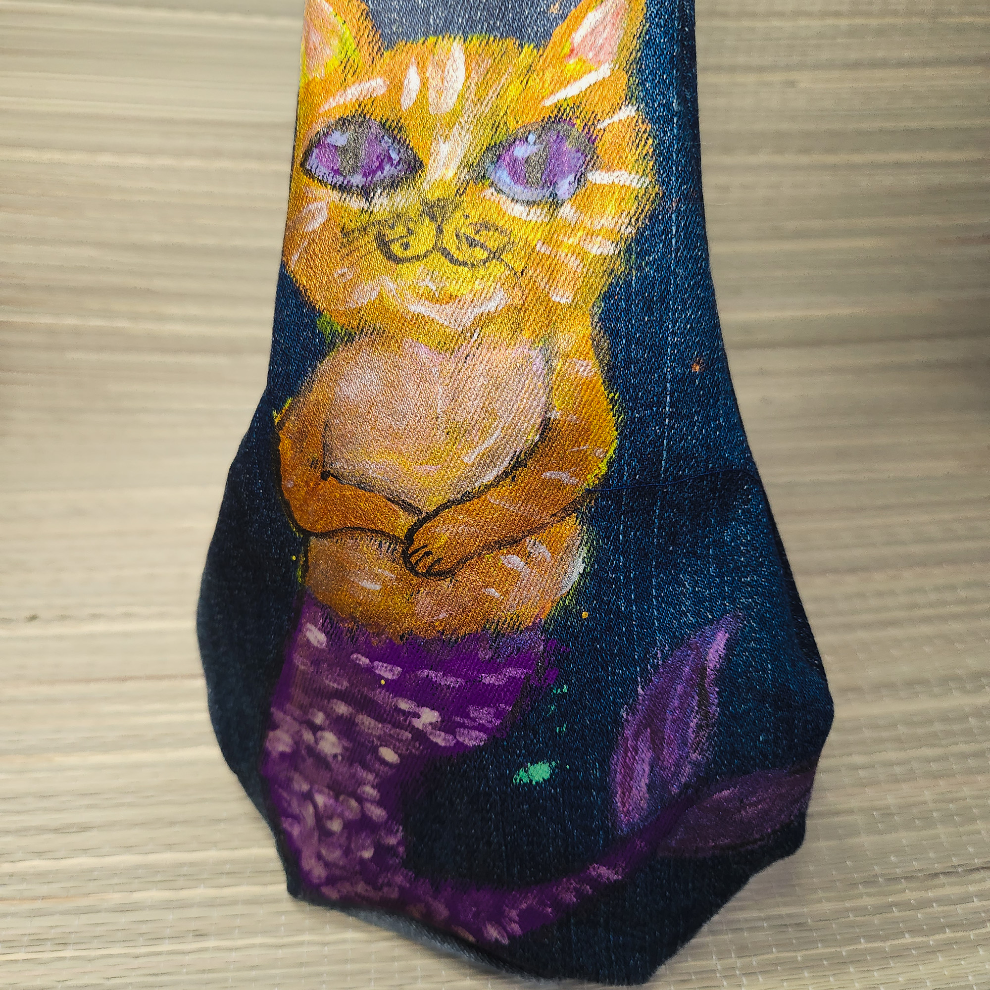 Tasche in Katzenform aus recyceltem Jeansstoff | Handgefertigtes Unikat | Rucksack mit Motiv