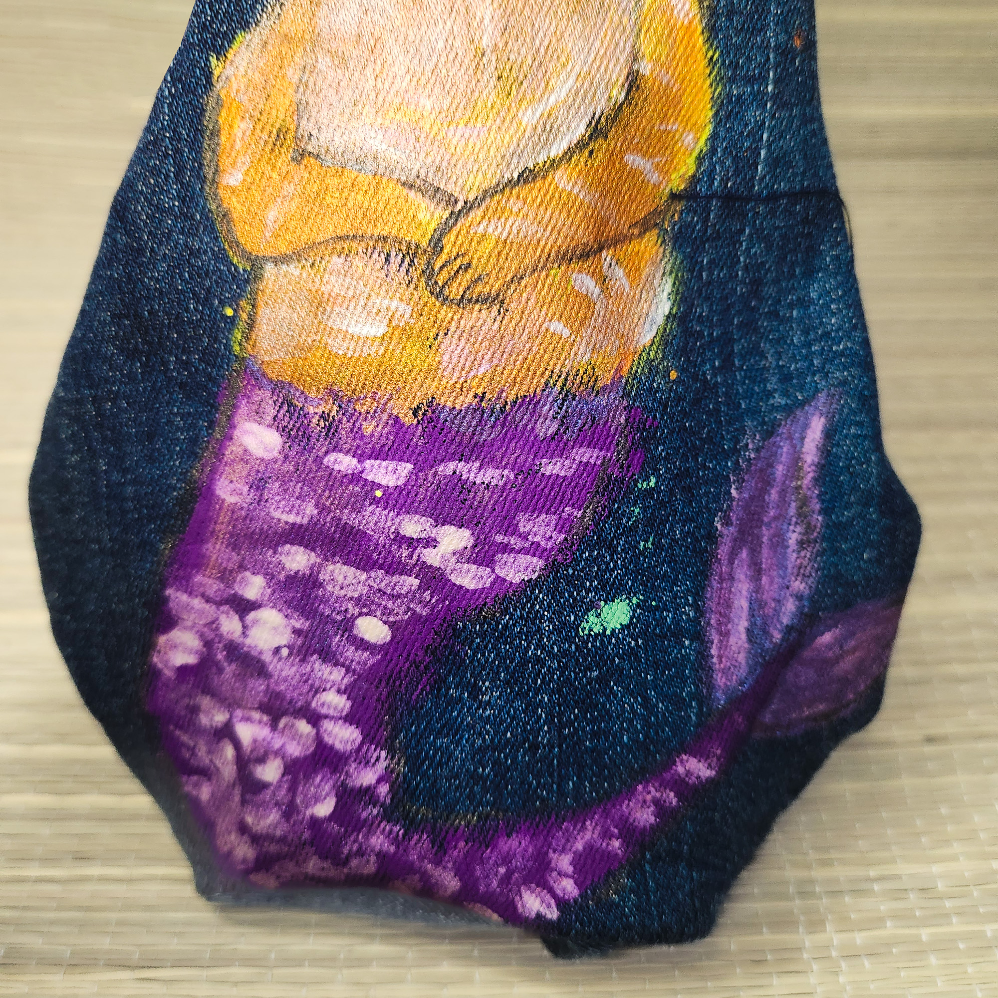 Tasche in Katzenform aus recyceltem Jeansstoff | Handgefertigtes Unikat | Rucksack mit Motiv