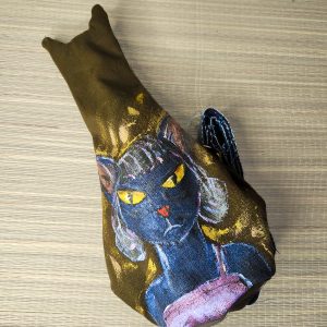 Tasche in Katzenform aus recyceltem Jeansstoff | Handgefertigtes Unikat | Rucksack mit Motiv