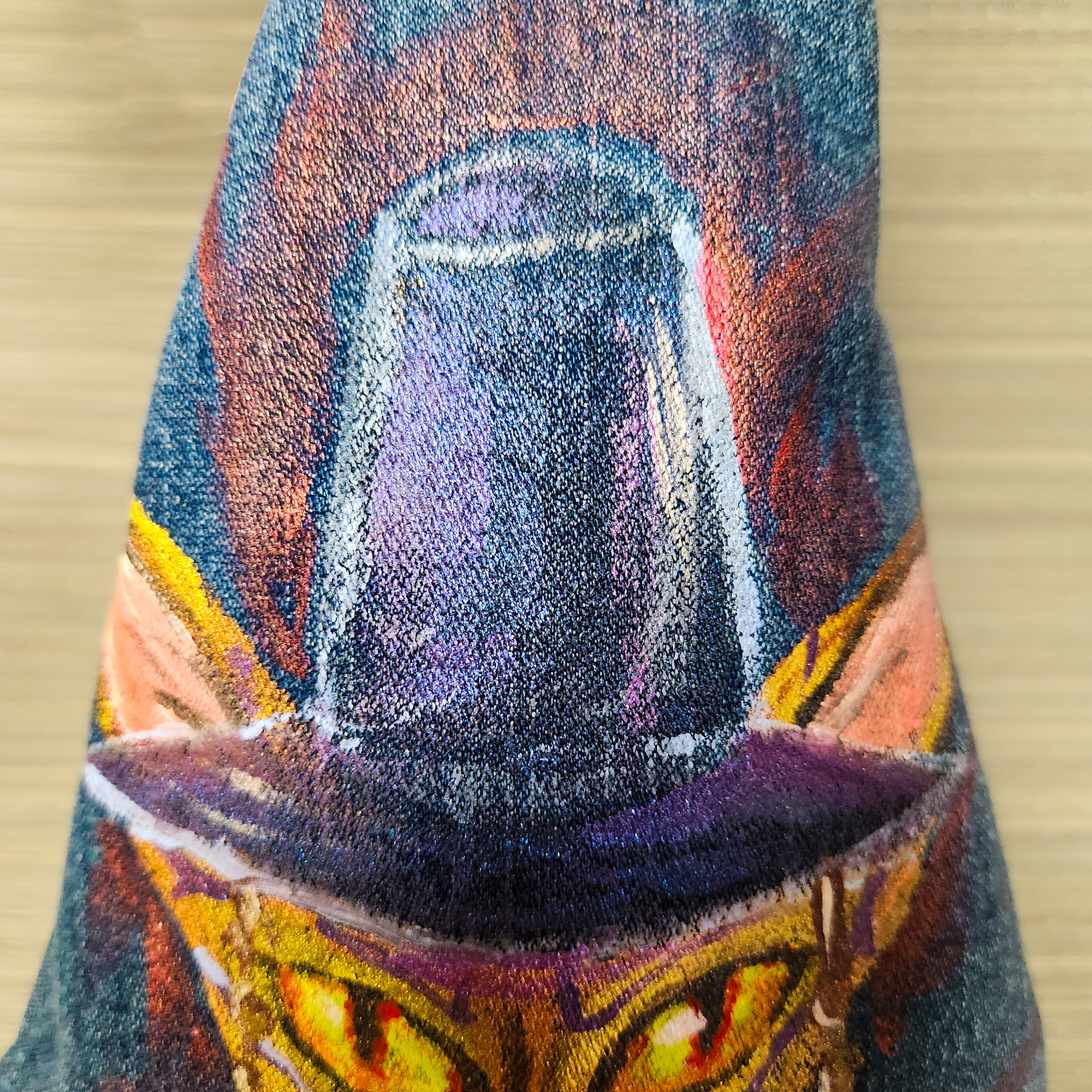 Tasche in Katzenform aus recyceltem Jeansstoff | Handgefertigtes Unikat | Rucksack mit Motiv